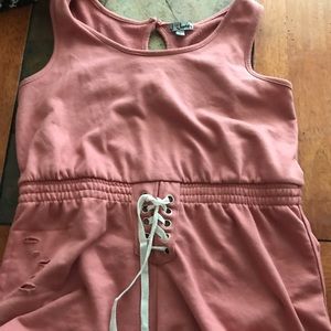 Sweat material romper